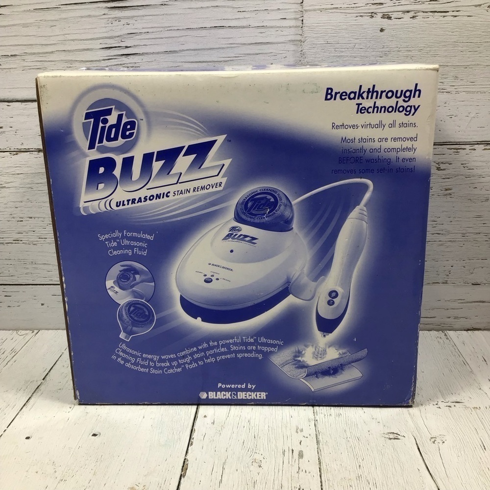 Tide Buzz Ultrasonic Stain Remover Cleaning Machine Black & Decker NEW​​​​​​​​